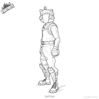 Free printable Beef Boss 01 Coloring Page - Free PDF Printable Fortnite Coloring Sheets coloring page